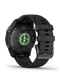 Montre Garmin Fenix 7 Pro Sapphire Solar Edition_x005f_x000D_Titane avec revêtement en Carbon Gray DLC et bracelet noir