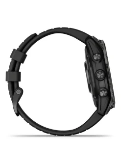 Montre Garmin Fenix 7 Pro Sapphire Solar Edition_x005f_x000D_Titane avec revêtement en Carbon Gray DLC et bracelet noir