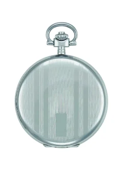 Montre gousset Tissot acier blanc cadran blanc