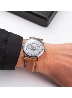 Montre Herbelin Inspiration Phase de Lune cuir beige