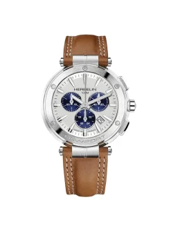 Montre Herbelin Newport chrono cuir gold