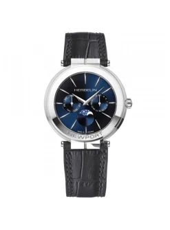 Montre Herbelin Newport Slim phase de lune cuir