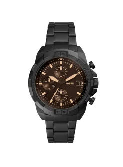 Montre homme Fossil Bronson acier noir