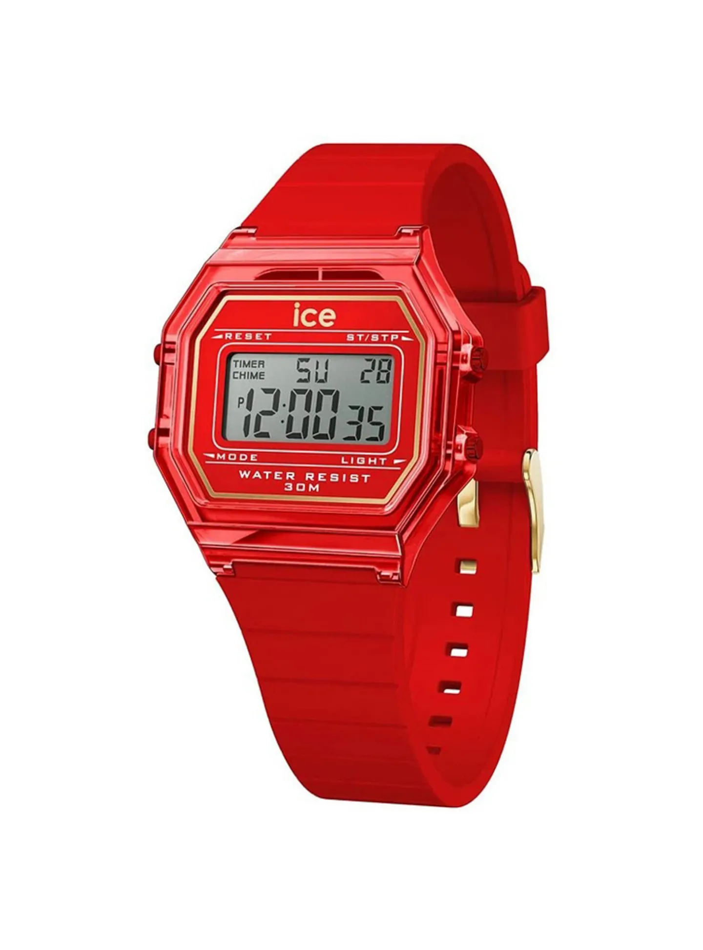 Montre Ice Watch digit retro Red passion Clear Small