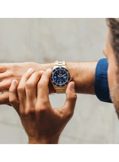 Montre Ice Watch Gold blue médium