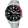 Montre Lorus automatique acier lunette rouge/noire