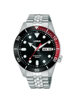 Montre Lorus automatique acier lunette rouge/noire
