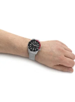 Montre Lorus automatique acier lunette rouge/noire