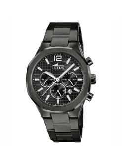 Montre Lotus chrono acier noir