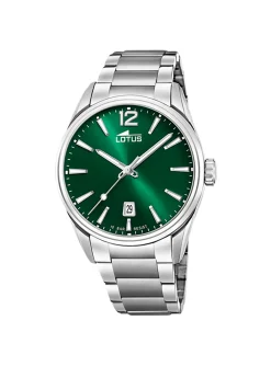 Montre Lotus Classique acier cadran vert
