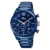 Montre Lotus Collection Chrono acier bleu