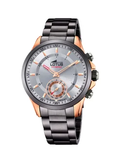 Montre Lotus connectée acier bicolore