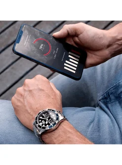 Montre Lotus connectée acier cadran noir