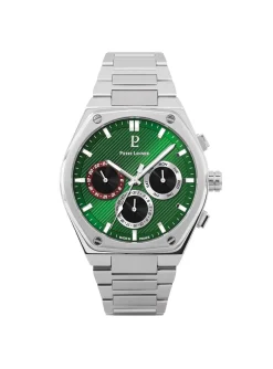 Montre Pierre Lannier acier cadran vert_x005f_x000D_collection Copilote