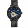 Montre Pierre Lannier automatique Trio acier noir