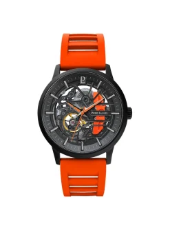 Montre Pierre Lannier automatqiue Paddock orange