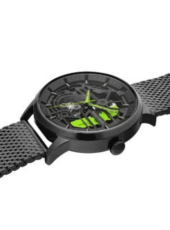Montre Pierre Lannier automatique Paddock acier noir