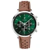 Montre Pierre Lannier BARON_x005f_x000D_Cadran Vert Bracelet Cuir Brun