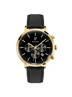 Montre Pierre Lannier chrono Baron cuir noir