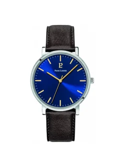 Montre Pierre Lannier Essential cadran bleu cuir