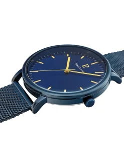 Montre Pierre Lannier Essential acier milanais bleu