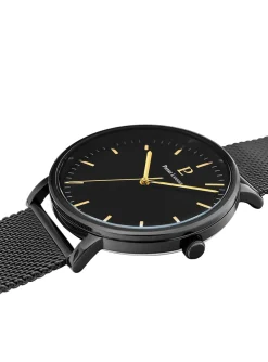Montre Pierre Lannier Essential acier milanais noir