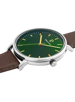 Montre Pierre Lannier Essential cadran vert cuir