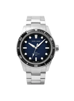 Montre Pierre Lannier Inti solaire fond bleu