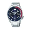 Montre Seiko 5 sport automatique acier 3 aiguilles_x005f_x000D_lunette bleue et rouge