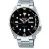 Montre Seiko 5 Sports automatique acier_x005f_x000D_lunette noire chiffres dorés