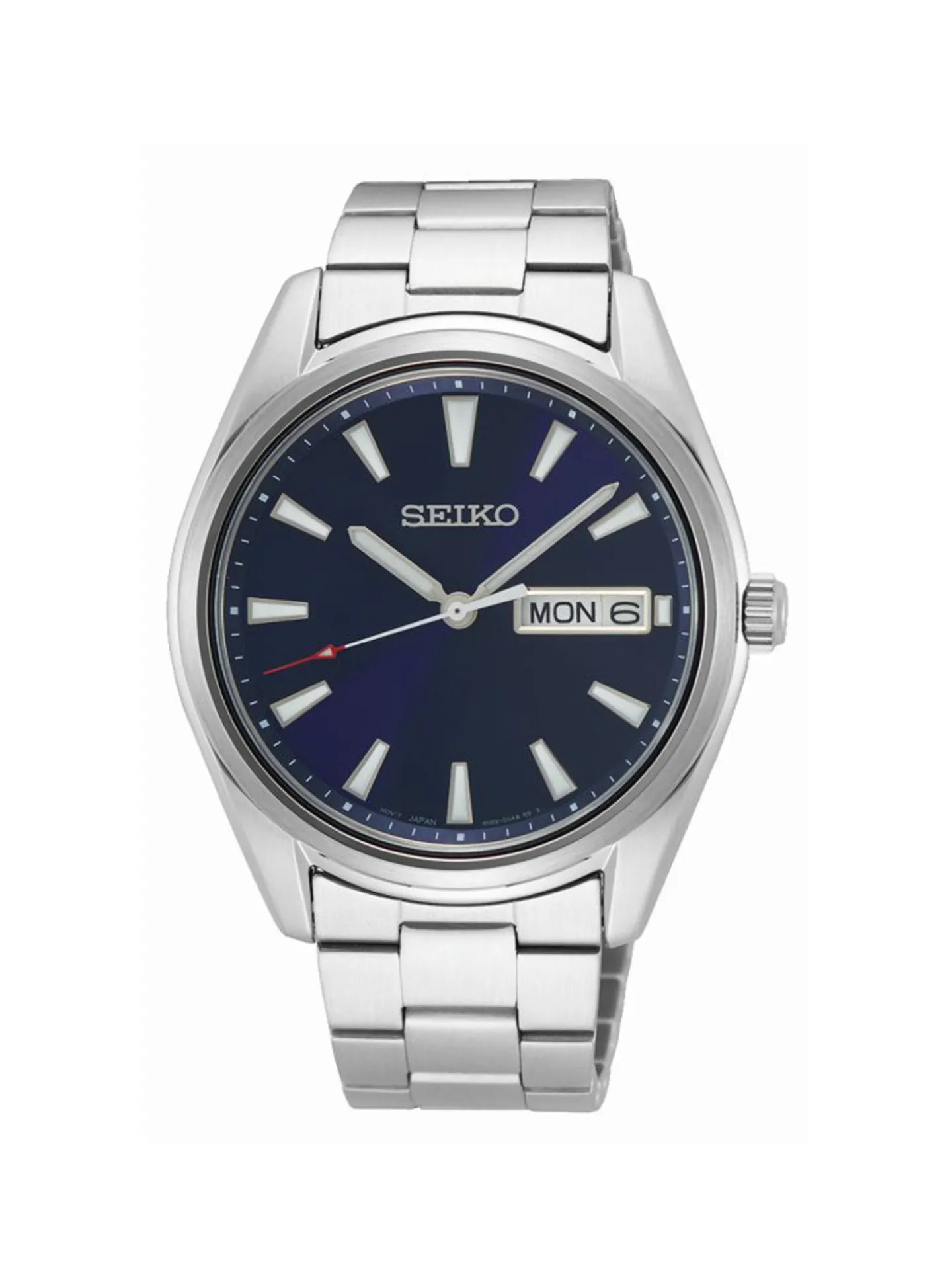 Montre Seiko acier cadran bleu jour/date_x005f_x000D_collection classique