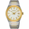 Montre Seiko classique acier bicolore_x005f_x000D_bracelet intégré