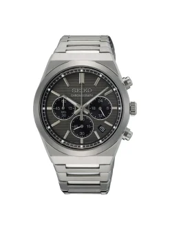 Montre Seiko classque chrono fond anthracite
