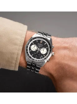 Montre Seiko Sport acier cadran noir chono