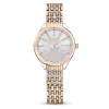 Montre Swarovski Attract rosée et boitier argenté
