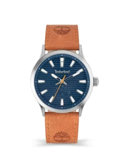 Montre Timberland Trumbull cadran bleu cuir brun