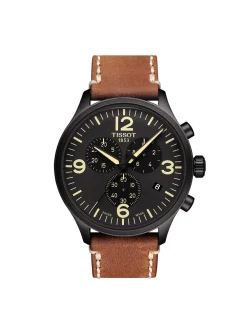 Montre Tissot Chrono XL cuir marron