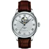 Montre Tissot Le Locle powermatic 80 open heart_x005f_x000D_cuir marron