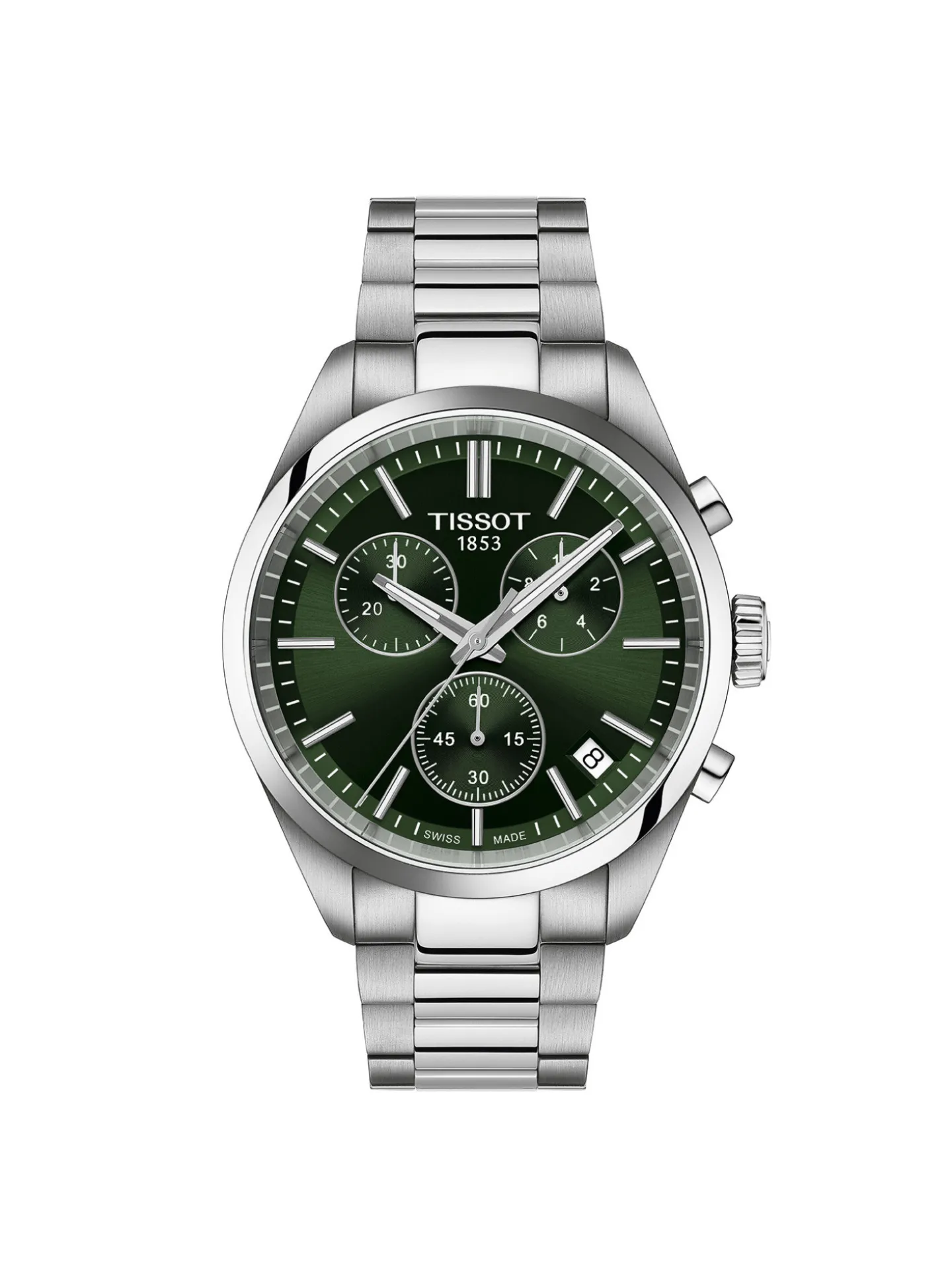 Montre Tissot PR 100 chrono acier cadran vert