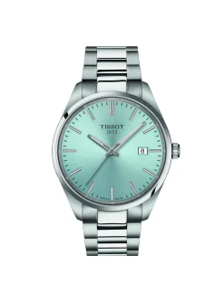 Montre Tissot PR100 acier cadran bleu clair