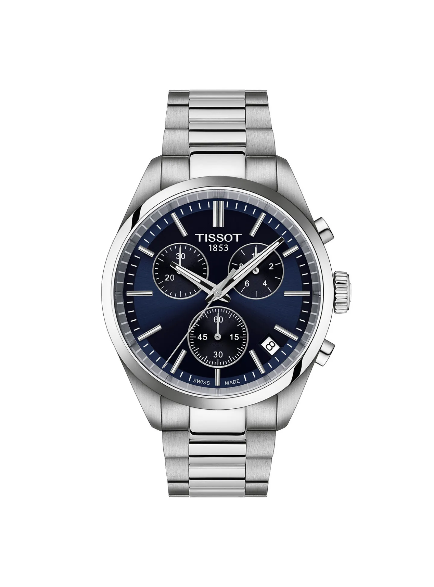Montre Tissot PR100 Chrono acier cadran bleu