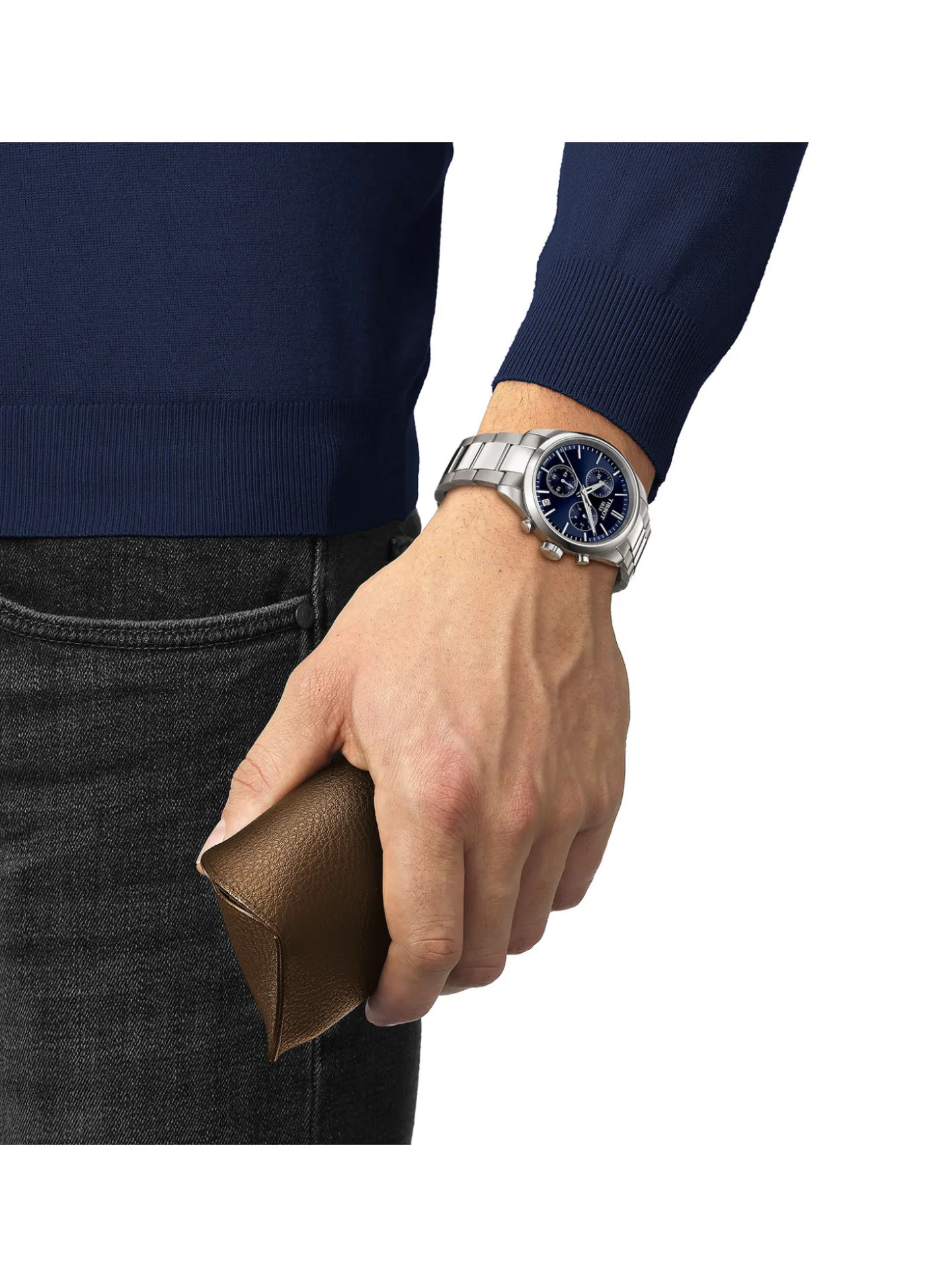Montre Tissot PR100 Chrono acier cadran bleu