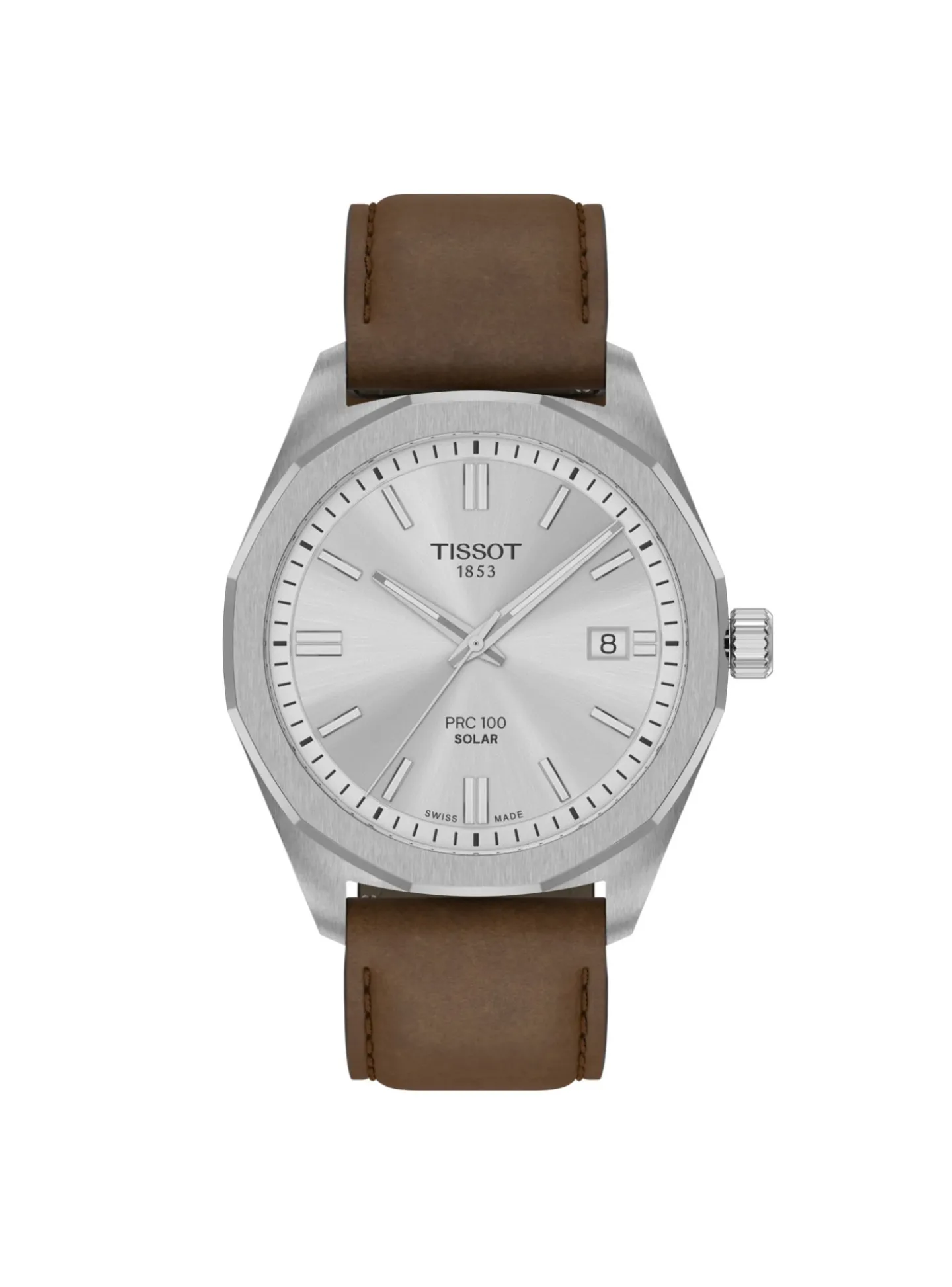 Montre Tissot PRC 100 Solar cuir marron