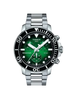 Montre Tissot Seastar 1000 chrono acier cadran vert