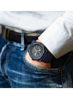 Montre Tommy Hilfiger chrono en silicone bleu marine