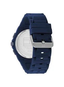 Montre Tommy Hilfiger chrono en silicone bleu marine