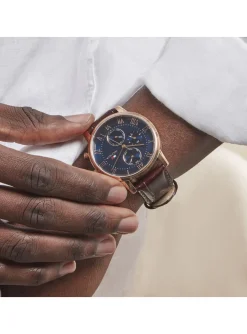 Montre Tommy Hilfiger Kane cuir marron