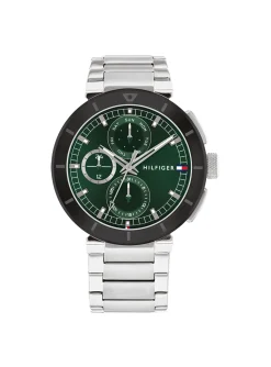 Montre Tommy Hilfiger Lunette noire cadran vert