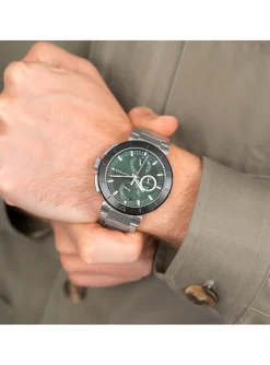 Montre Tommy Hilfiger Lunette noire cadran vert