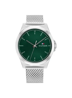 Montre Tommy Hilfiger Norris acier milanais_x005f_x000D_cadran vert